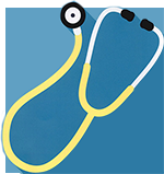 image of a yellow stethoscope